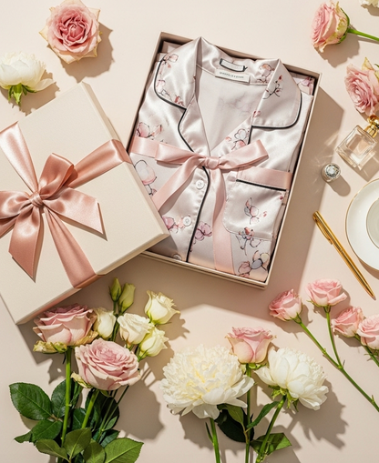 Bata manga larga con cuello En V y cinturón